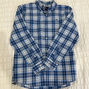 Vineyard Vines Boys Checked Button Down Long Sleeves shirt - Small (8-10…